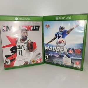 NBA 2K18 and Madden NFL 16 XBOX One Game Set